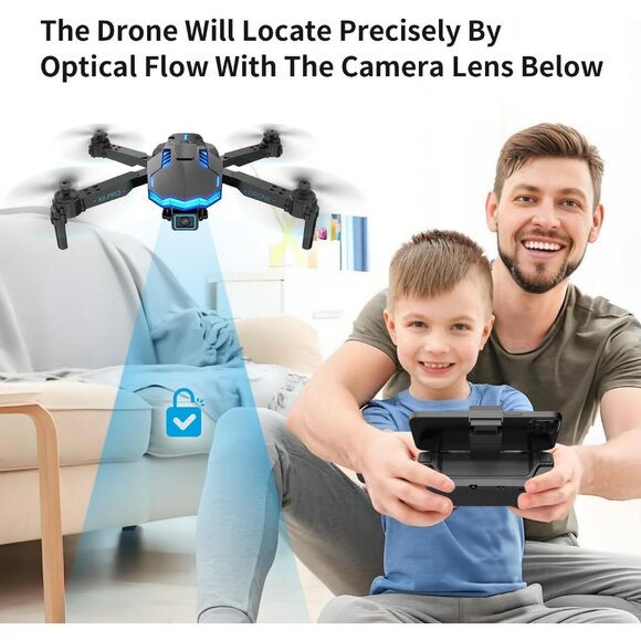 Camera Drone 1080P RC Quadcopter Foldable Mini Remote Control for Beginner White - Picture 3 of 8